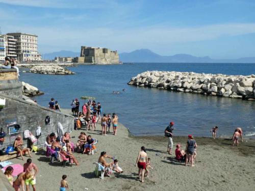 On a boat or on the beach, everyone was just enjoying the beautiful day
