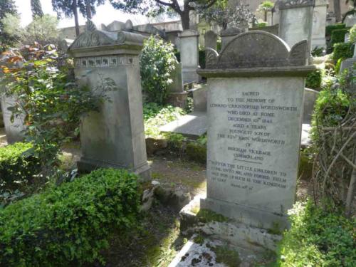 The grave of William Wordsworth's grandson, Edward, who died in 1845 aged 4