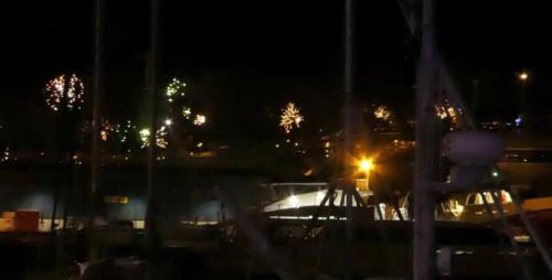 On the stroke of midnight, the skies around the harbour lit up with an impressive show of fireworks 