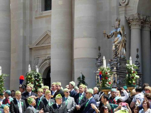 Syracuse's patron is Santa Lucia who was martyred here in 304 AD; twice a year a statue and several relics of the saint (robe, veil, bone fragments) are paraded through the streets