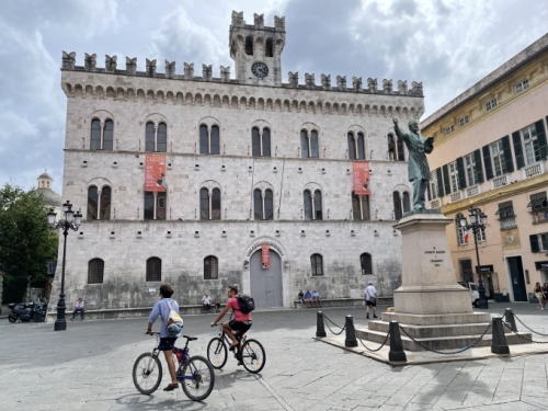 The 19th century Palace of Justice, built on the site of the mediaeval town hall.