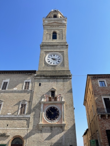 The Civic Tower dominates one side of the square; begun in 1492, it took around 150 years to complete.