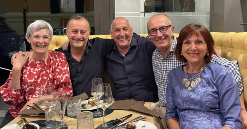 On this trip, we shared a wonderful meal together, and it was fabulous to be able to introduce Giovanni to Rita and Elio. We weren't surprised that they all formed an immediate connection.