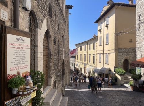 Because Gubbio is set on the side of a mountain, there's a lot of walking uphill.