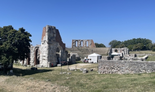 But the history here goes much further back; ruins of a Roman theatre dating from the 1st century.