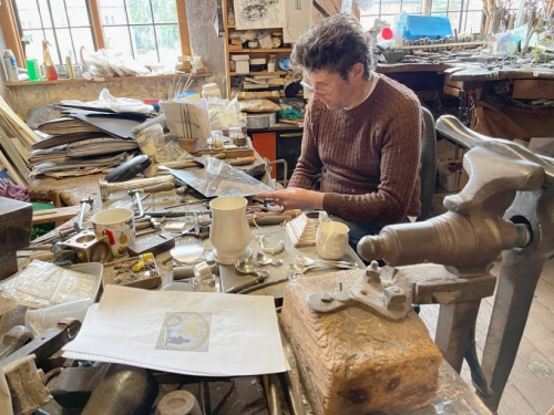 This is Hart Silversmiths workshop in Chipping Campden.