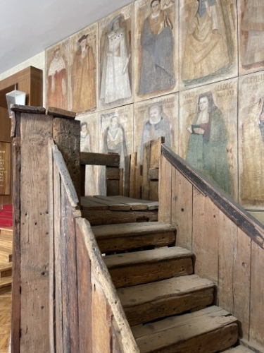 This is the lectern from which Galileo delivered his lectures. 