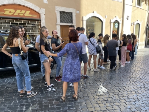 We were surprised to find a crowd outside this Starbucks outlet, too. Rita was curious enough to ask these young locals why they were lining up for Starbucks coffee - in Italy! Apparently, it's for the range of brews they offer: dark chocolate mocha, salted caramel cream, and even something infused with extra virgin olive oil!