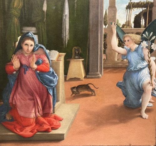 The town also boasts a very good art gallery which houses works by the Italian Renaissance painter Lorenzo Lotto, including this one, 'Recanati Annunciation.'