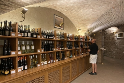 Which explains this very excellent cellar and wine bar in the castle's cavernous basement.
