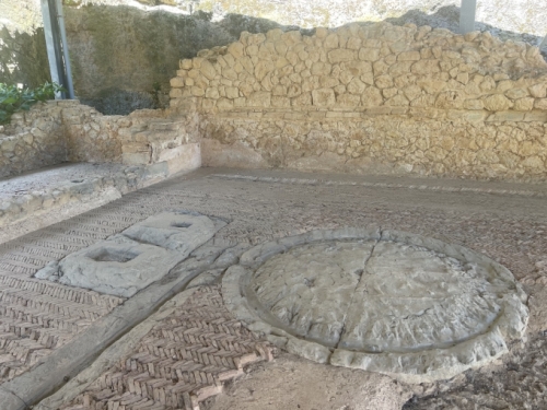 On a low hill behind the village of Le Grazie, this is the Roman Villa of Varignano Vecchio. For about 300 years (200BC-100AD) this was a thriving commercial olive oil production and export business. 