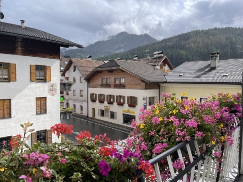 We stayed at ‘Historic Hotel Emma’, which looks almost exactly as it did nearly 200 years ago. (The hotel is still run by the family). The view from our room looked over the town’s one main street.