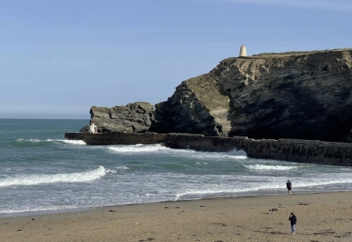 First stop along the way was Portreath, a stretch of sandy beach between two imposing headlands.