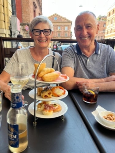 Ah, Bologna ... che bella città! Here's to you! 