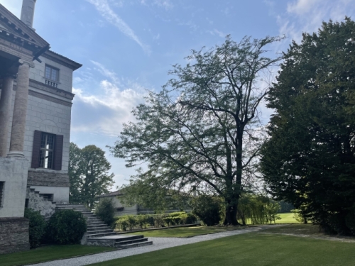 The name, 'La Malcontenta', comes from the fact that the Brenta was 'poorly contained' and often overflowed. Palladio designed this building so the main living areas were above the flood plain.