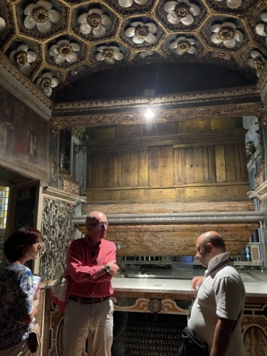 At Palazzo Altemps, Rita's contact gave us a private tour of a chapel usually closed to the public. 