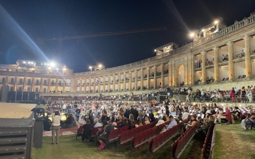 Funded by wealthy citizens of Macerata, the 3000-seat amphitheatre was built in the 1820s in the 'Roman style'.