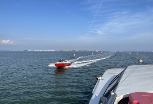 And before long, we'd left the Brenta behind and sailed into the Venetian Lagoon.