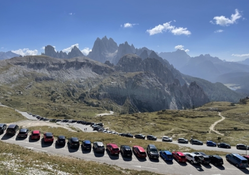 Apart from Lago di Braies, the other ‘big attraction’ in this part of the world is the Tre Cime di Lavaredo - the Three Peaks (aka the Drei Zinnen). The car park in the National Park was a dead giveaway as to the popularity of this walk.