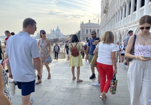 Then it was a quick disembarkation, and we'd arrived. Venice is such an incredible city - but, as always in this part of town, it was a case of trying to spot the local among the tourists.