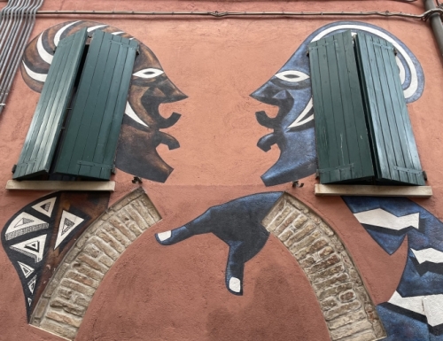 Many of the works have been cleverly incorporated into their physical environment.