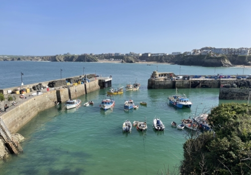 We were fortunate with the weather during our visit to Cornwall - unseasonably warm days and bright blue skies (which is great for touring around, but you have to worry about why the seasons are so out of kilter).