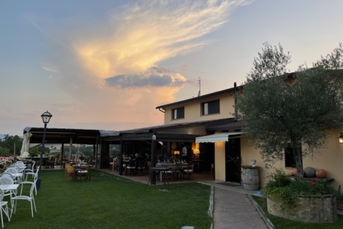 Returning later that evening to Restaurant Valter a Solomeo.