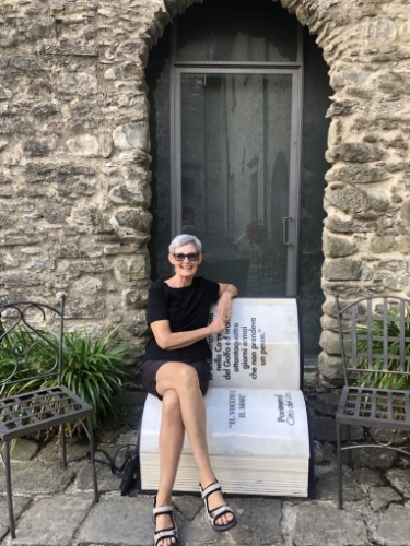 More recent literary traditions include an important annual book festival; these terrific book benches are scattered throughout the town to promote it.