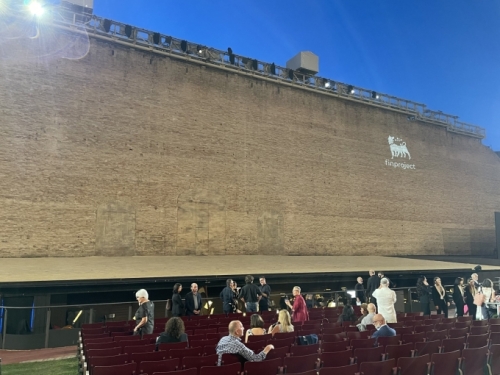 We made it to town for the last performance of the last opera of the season - and ended up with great seats (that's Greg in the centre foreground).