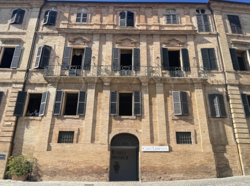 Born to a noble family, here in this house in 1798, Leopardi is beloved as the greatest Italian poet of the 19th century. 
