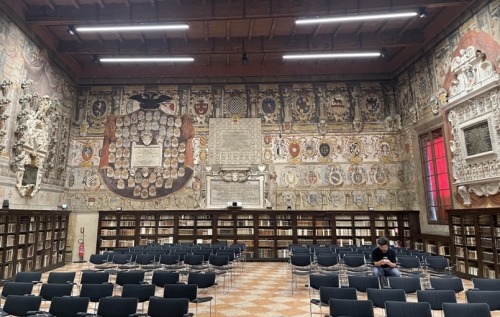 The Archiginnasio Library - and one of the palazzo's two lecture halls.