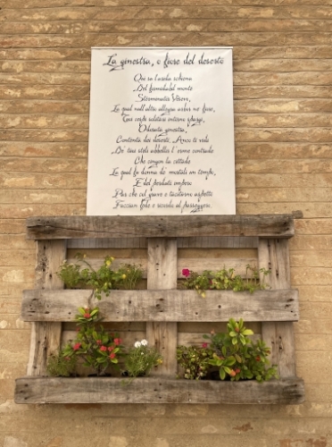 Leopardi is revered in Recanati, and excerpts from the poet's works are displayed in the streets for all to enjoy.