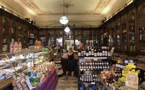 But the town's history makes it attractive to visitors, and those shopkeepers who remain work hard to take advantage of that.