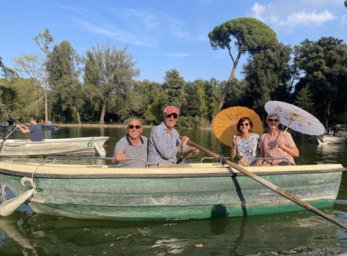 And we were fortunate on two counts - firstly, that Elio actually can row ...