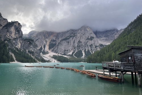 The beauty of this lake has made it internationally famous, and it certainly draws the crowds. They come by the bus load to see it.