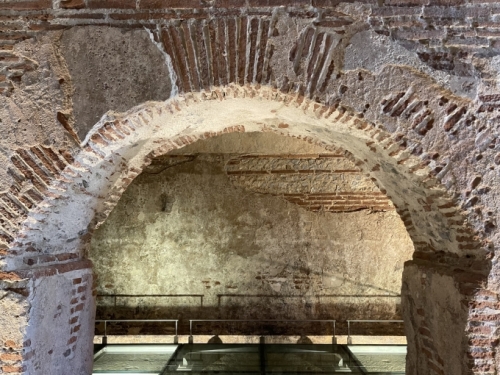Eventually a large water cistern was added to better service the baths.
