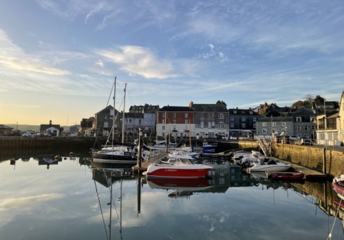 This beautiful town is located on the estuary of the River Camel, so you have the harbour (Padstow is a working fishing port) ... 