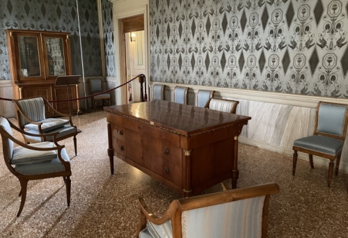 Seven decades later - in 1934 - the villa hosted the first official meeting of Mussolini and Hitler.