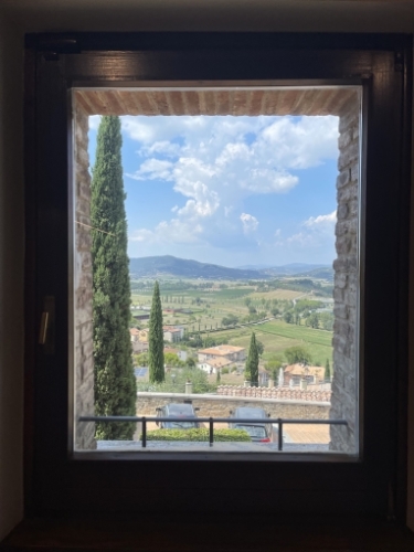 Including a great view over the countryside.