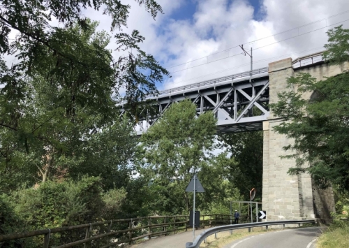 About 5 years ago, an unexploded bomb was found by the side of the road here. Fortunately, it was safely excavated and defused - but it's hard to understand how a bomb lay undetected and unexploded, so close to the surface and the road, for so many years.
