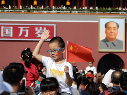 Flags, stickers and photos - it was all excitement plus