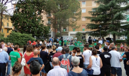 The prize-giving ceremony in the square 