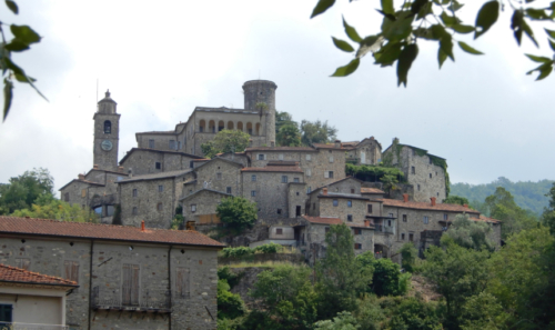 The 14th century castle, originally the centre of the village