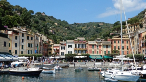 Portofino is a beautiful little village, and among the Louis Vuittons and the Brunello Cucinellis, there are some good osterias and a great gelato shop 