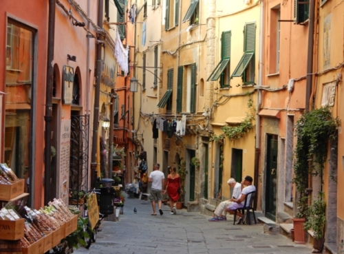 Via Capellini, Porto Venere's main street, is lined with shops and restaurants