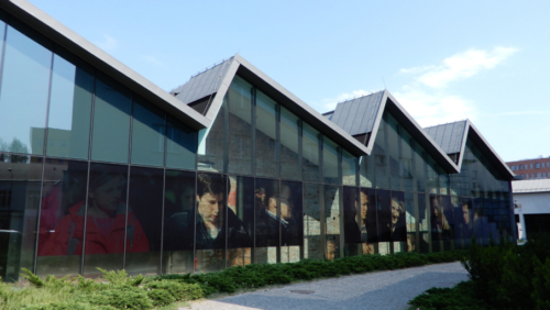 The factory area behind the admin building is now Krakow's Museum of Contemporary Art