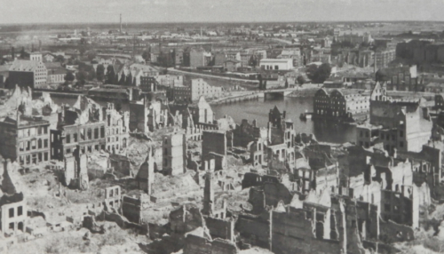 Three centuries later, during WWII, Gdansk was devastated - all that remained were the brick facades of the city's buildings