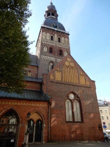 This is Riga's Evangelical Lutheran cathedral, one of the city's landmarks