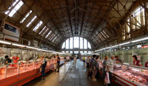 The market is located right beside the old town in what were, originally, German Zeppelin hangars (these are five of only nine remaining in the world) 