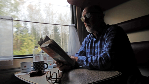 During the days on the train we did a lot of this